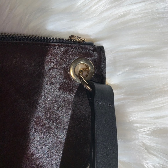 PUNTO FIBBIA Leather & Haircalf Wristlet - Picture 3 of 6